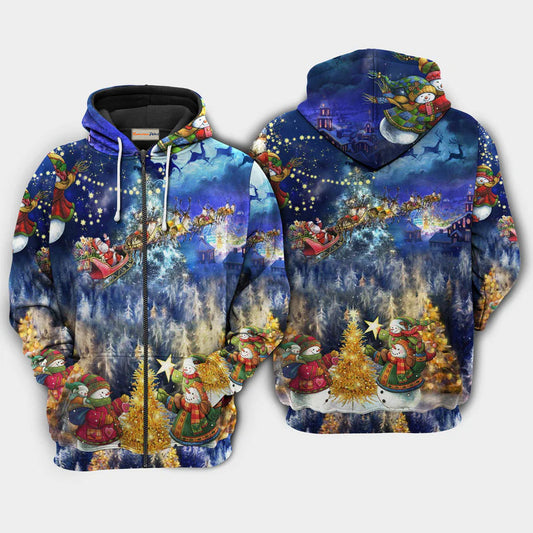 Christmas Family In Love Holiday Art – 3D Hoodie