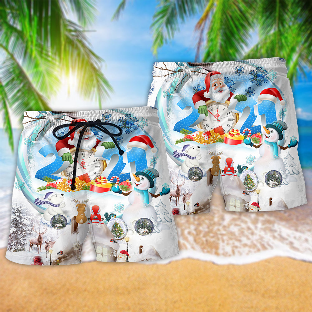 Christmas Sparkling New Year Art – Beach Short