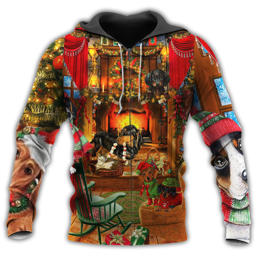 Christmas Home Love Dogs - 3D Hoodie