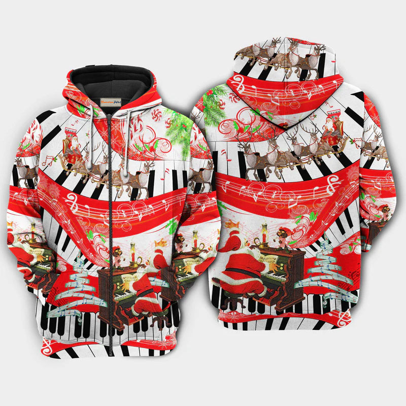 Christmas Love Music Holiday Art – 3D Hoodie