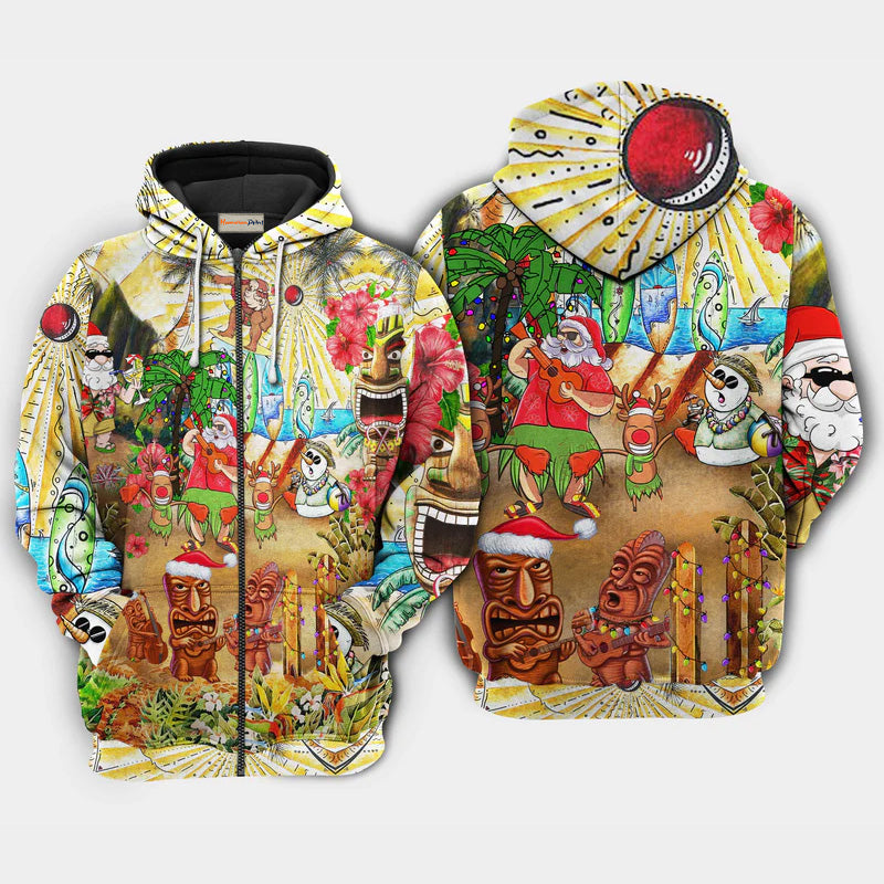 Christmas Mele From Hawaii Holiday Art – 3D Hoodie