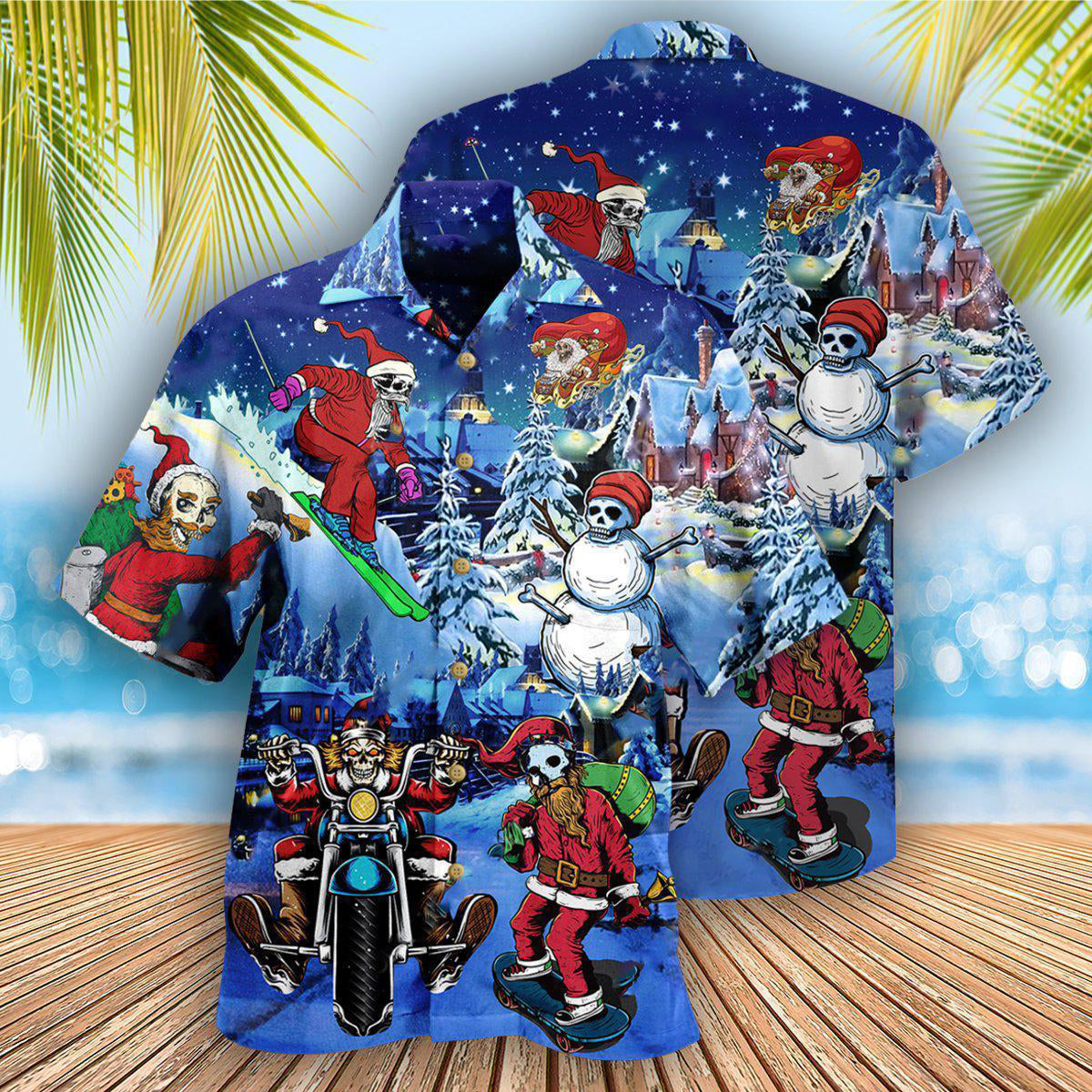 Christmas Merry Christmas With Skull - Hawaiian Shirt