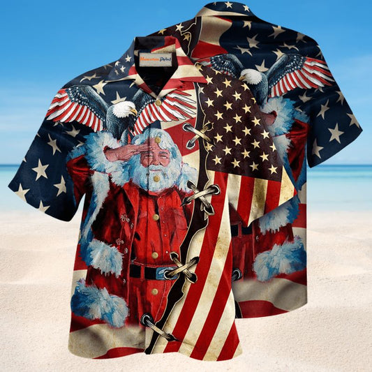 Christmas Patriot Santa Clause Style – Hawaiian Shirt