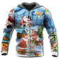 Christmas Santa And Snowman Best Friends Art – 3D Hoodie