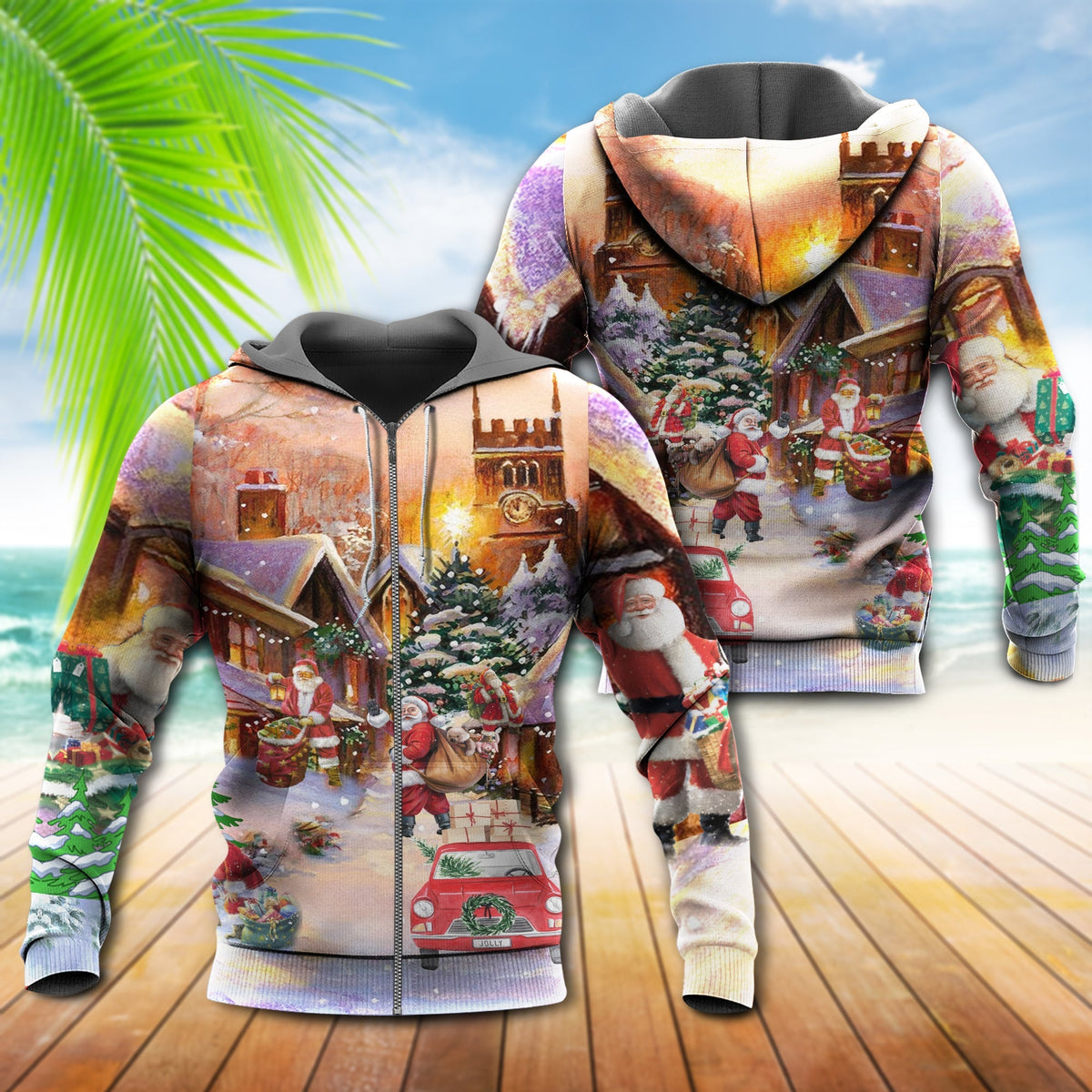 Santa Gift Truck Christmas - 3D Hoodie