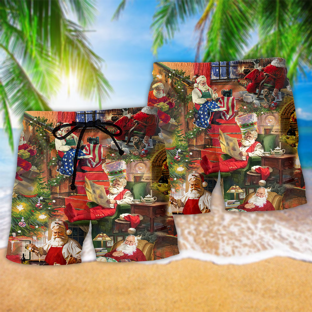 Santa Everyday Life Christmas - Beach Short