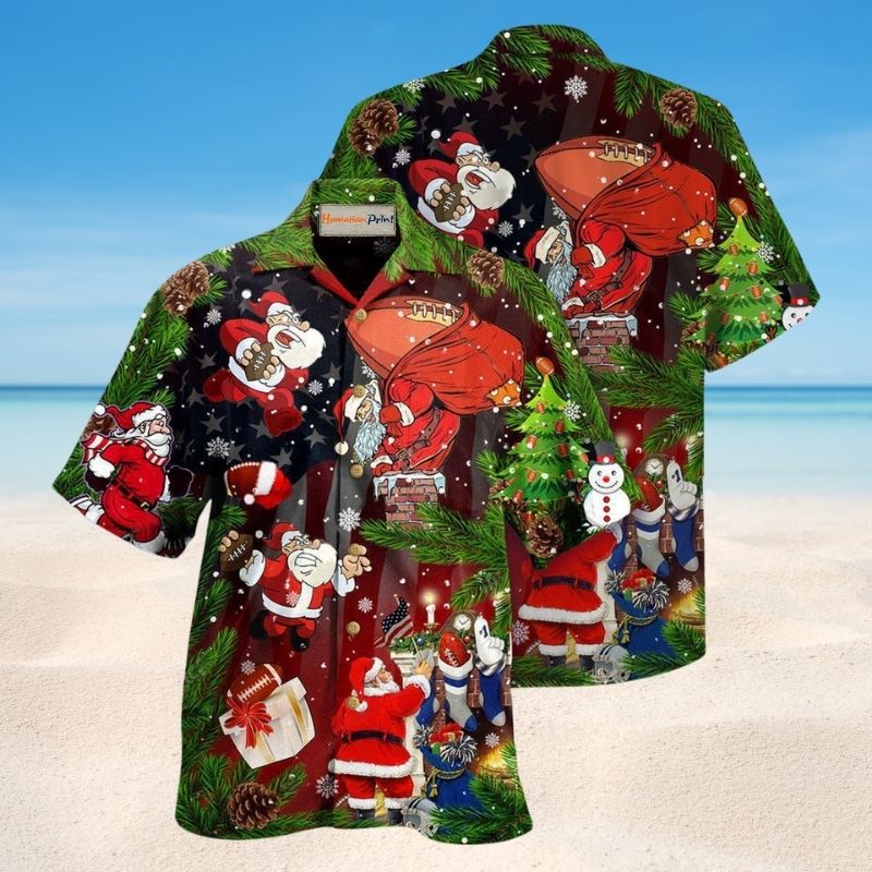 Christmas Santa Football Fan Edition – Hawaiian Shirt
