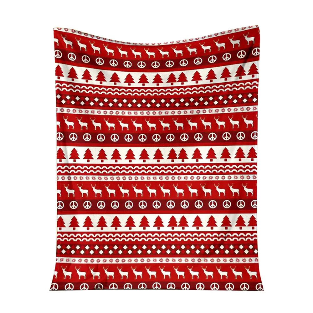 Christmas Simple But Nice 50 x 60 Inch Flannel Blanket For Cozy Bedroom And Sofa Decor