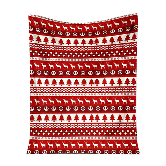 Christmas Simple But Nice 50 x 60 Inch Flannel Blanket For Cozy Bedroom And Sofa Decor