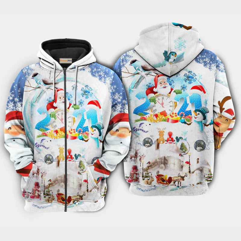 Christmas Sparkling New Year Quote – 3D Hoodie