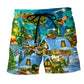 Beach Short / Adults / S Christmas The Magical Night - Beach Short - BEAS02QAN060821 - Owls Matrix LTD