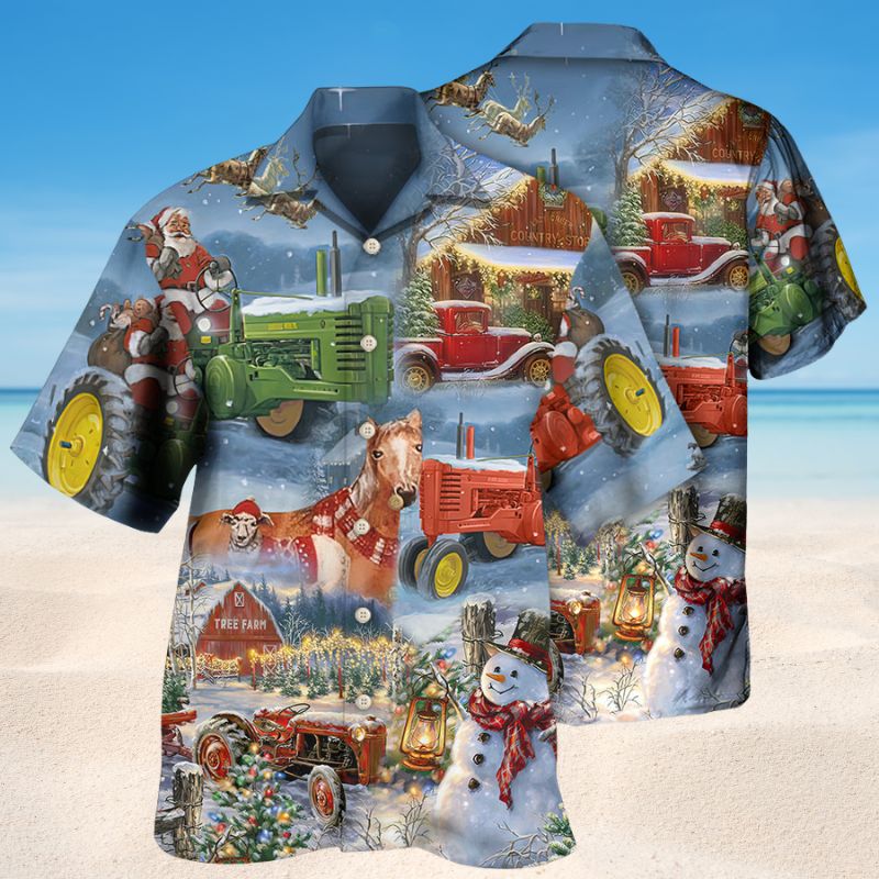 Christmas To Farm Happiness Style – Hawaiian Shirt
