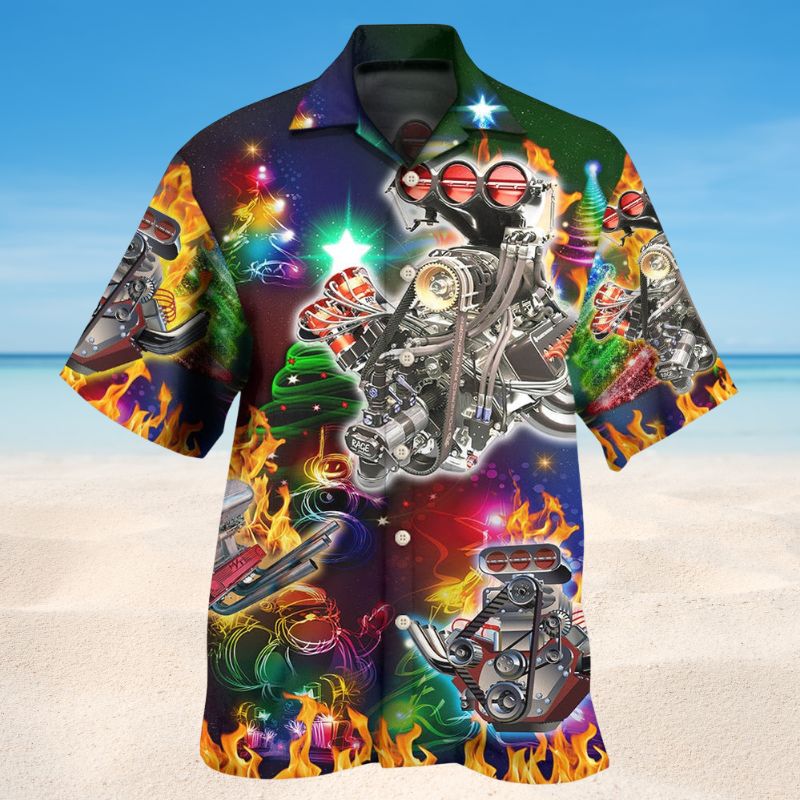 Christmas Tree Hot Rod Style – Hawaiian Shirt