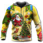 Yellow Santa Christmas Tree - 3D Hoodie