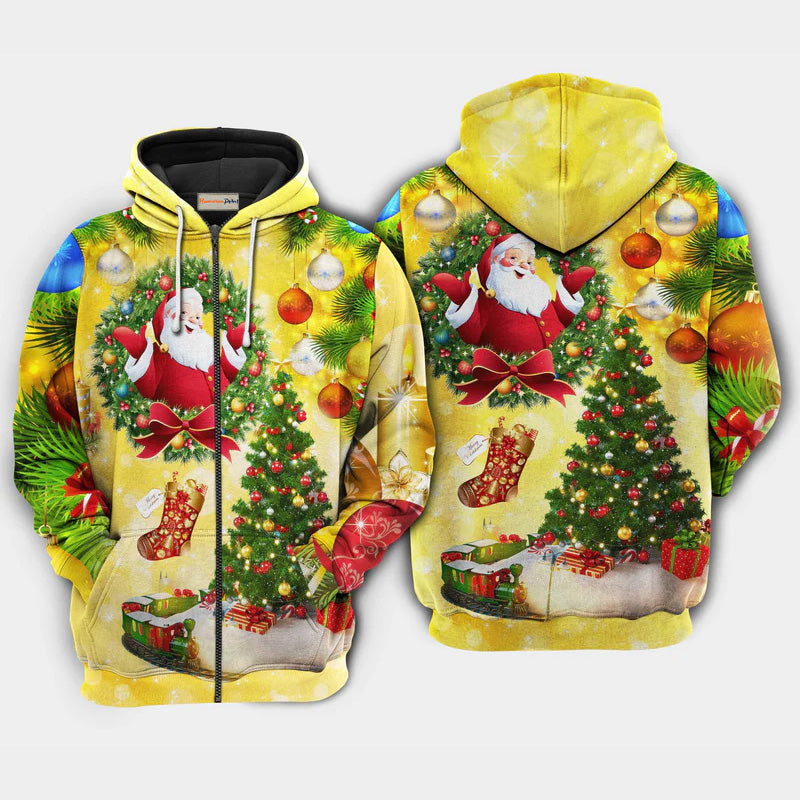 Christmas Tree Yellow Style Art – 3D Hoodie