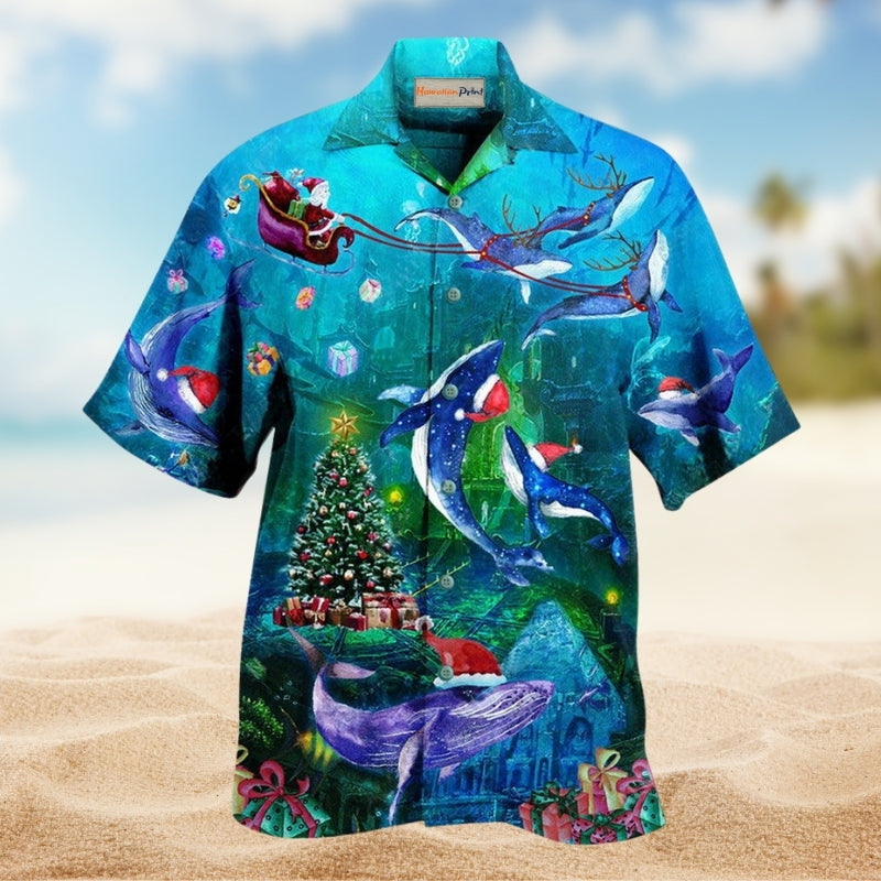 Christmas Whales Under The Sea Limited Edition – Hawaiian Shirt
