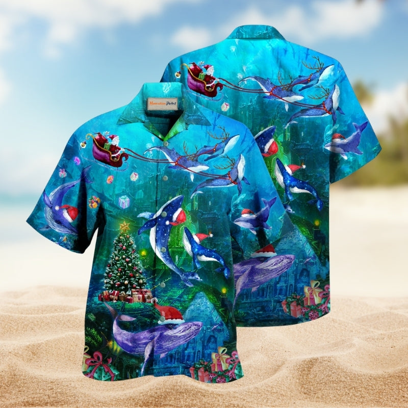 Christmas Whales Under The Sea Limited Edition – Hawaiian Shirt