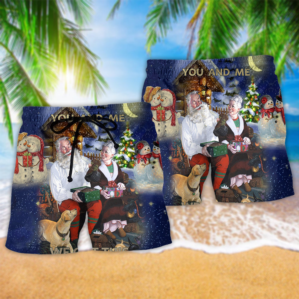 Christmas You And Me Cozy Night Art – Beach Short