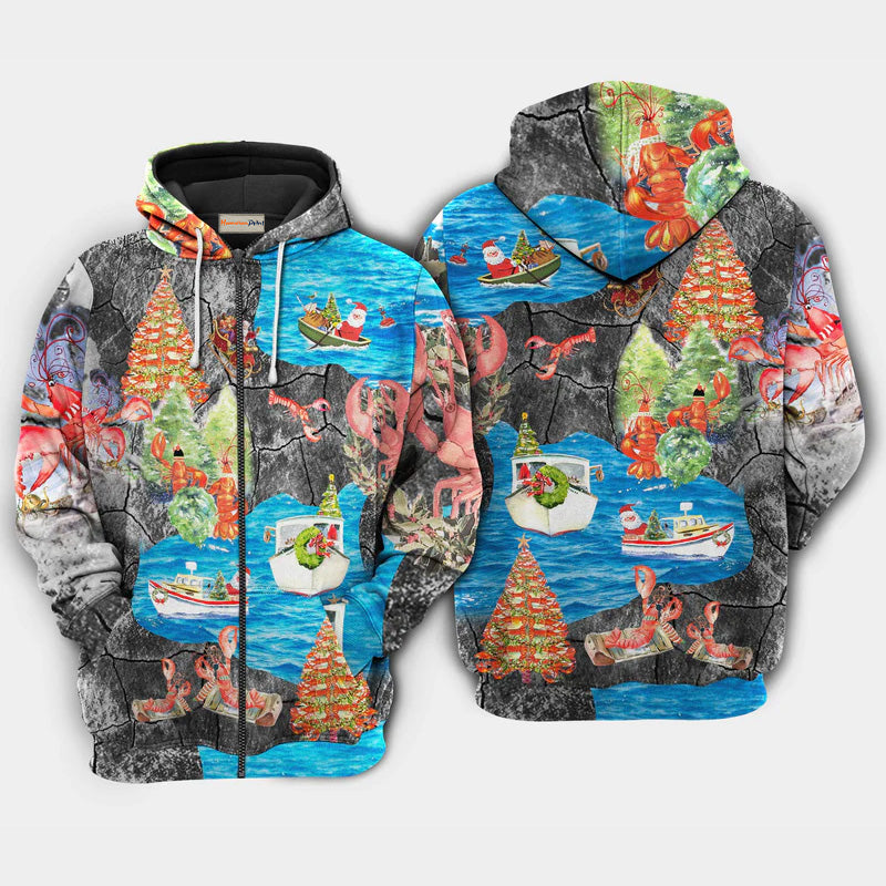 Christmas You Are My Lobster Quote Art – 3D Hoodie