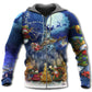 Christmas Family Love Night Scene - 3D Hoodie