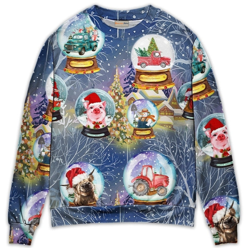 Christmas Farmer Funny Holiday Style – Sweater - Ugly Christmas Sweater
