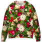 Christmas Fir Tree And Poinsettia Flowers – Sweater - Ugly Christmas Sweater