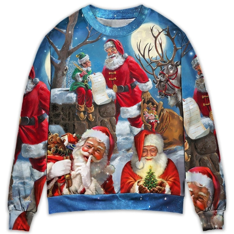Christmas Funny Santa Elf Xmas Is Coming – Sweater - Ugly Christmas Sweater