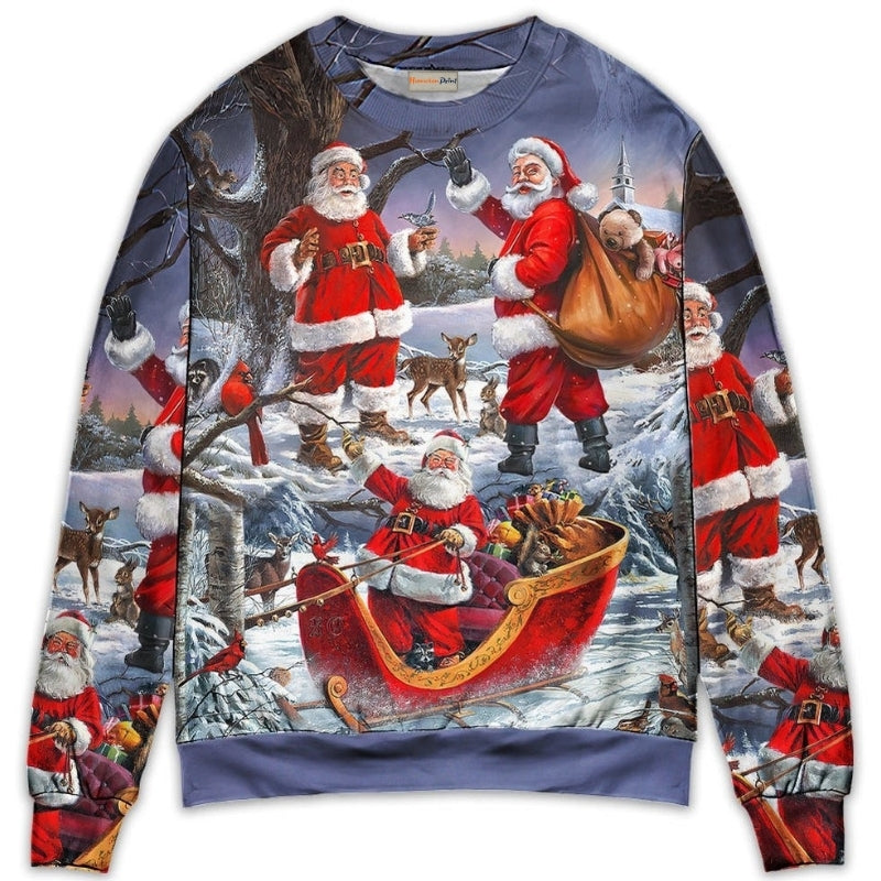 Christmas Funny Santa Happy Xmas Is Coming – Sweater - Ugly Christmas Sweater