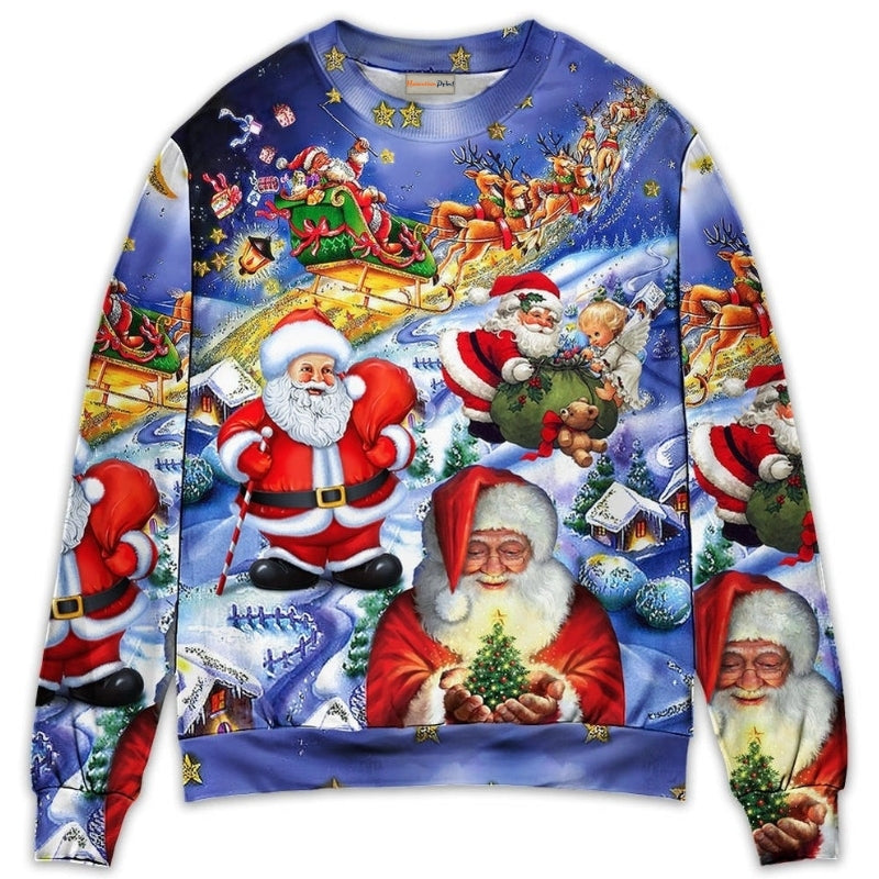 Christmas Funny Santa Happy Xmas Is Coming – Sweater - Ugly Christmas Sweater