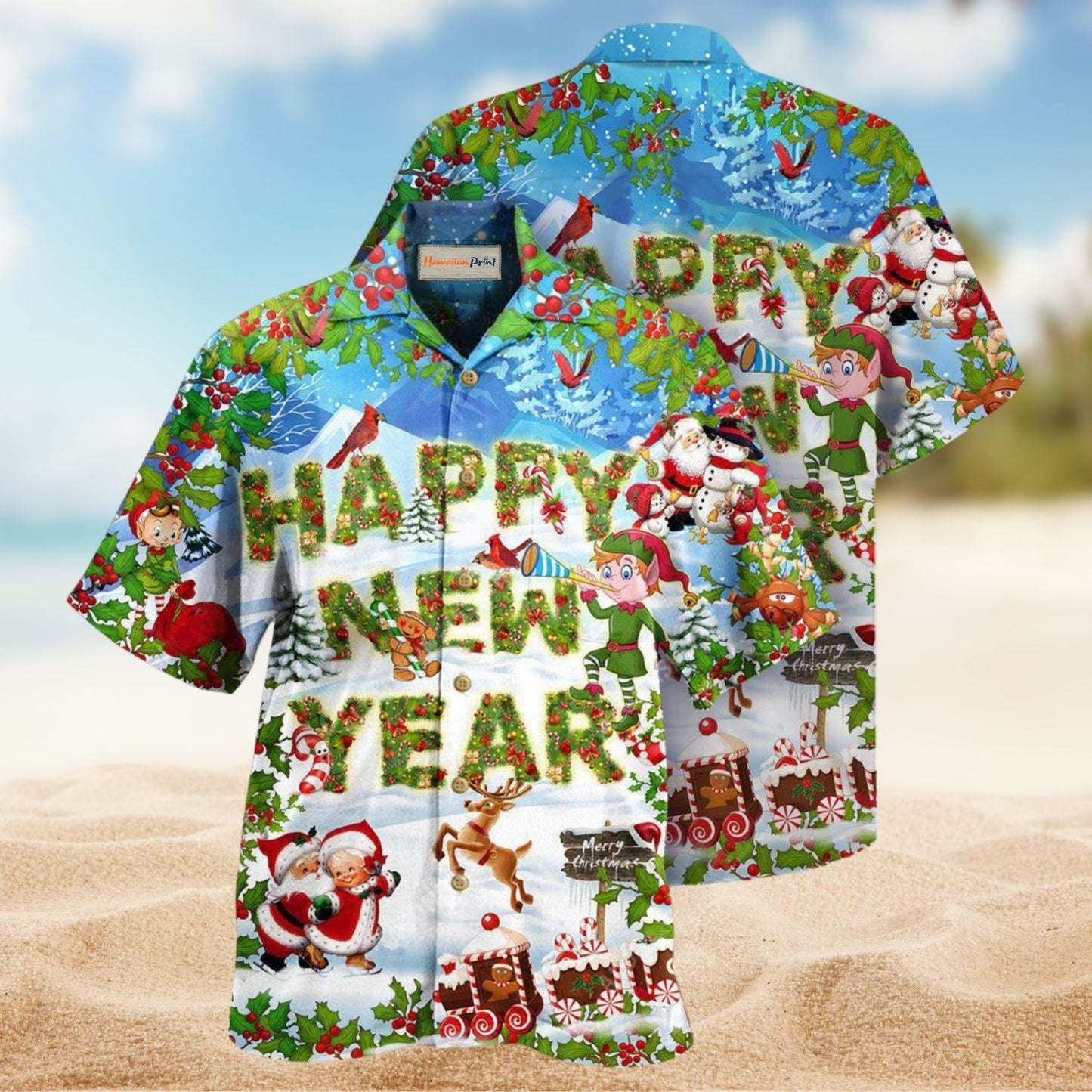 Christmas Happy New Year Snow Edition – Hawaiian Shirt
