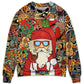 Christmas Hippie Santa Love And Peace – Sweater - Ugly Christmas Sweater