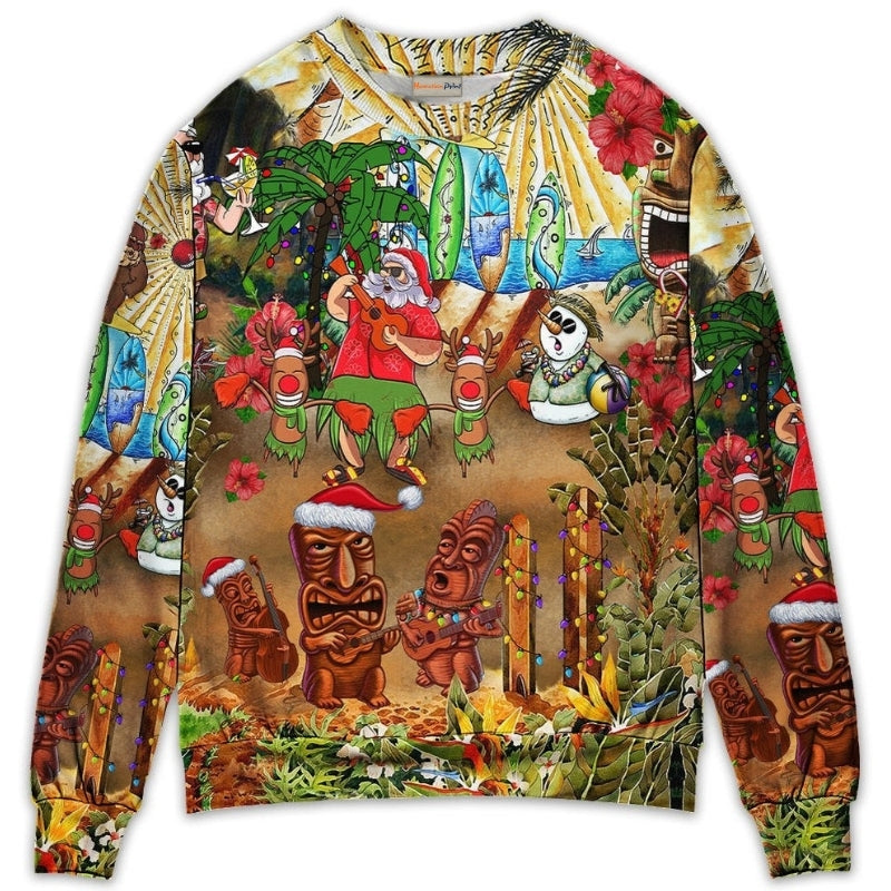 Christmas Mele Kalikimaka Hawaii Style – Sweater - Ugly Christmas Sweater