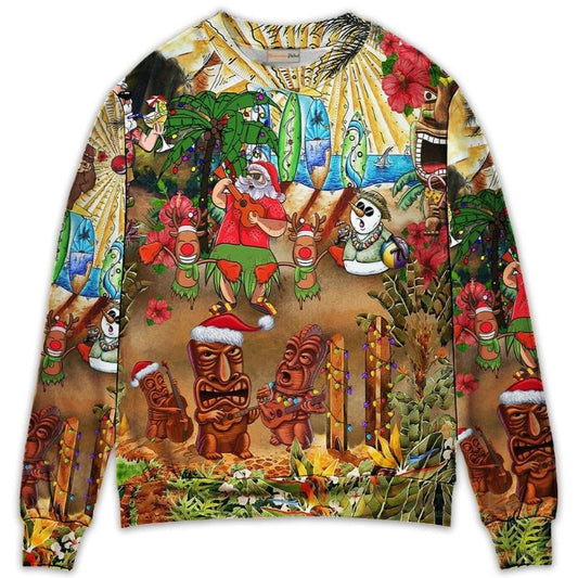 Christmas Mele Kalikimaka Hawaii Style – Sweater - Ugly Christmas Sweater