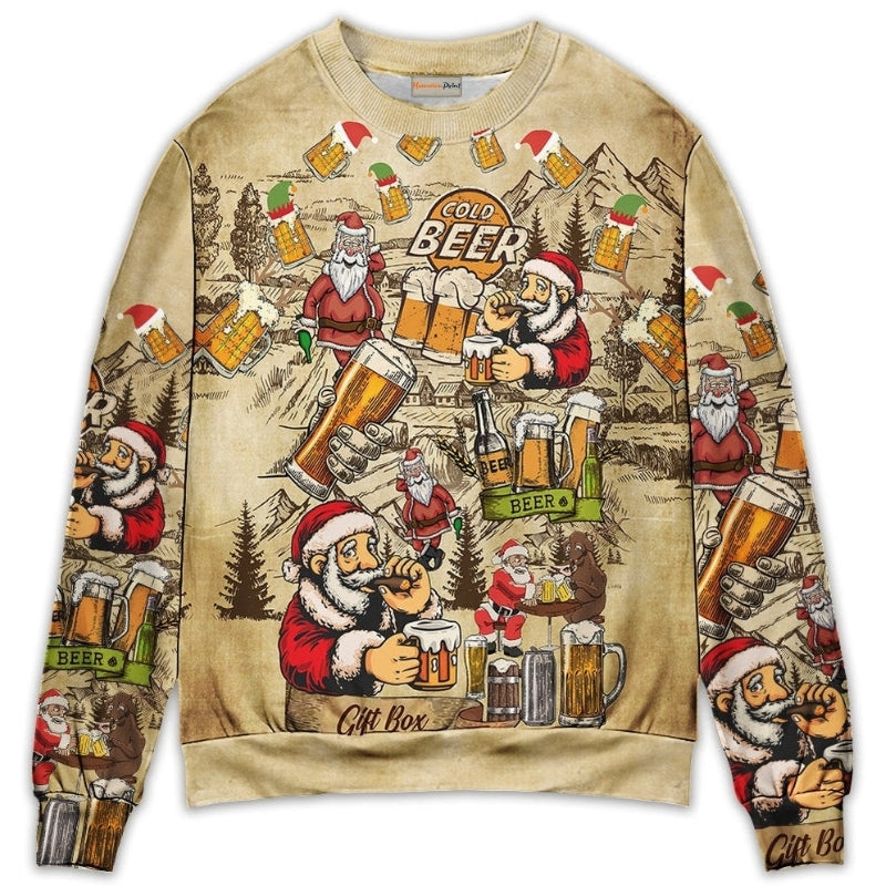 Christmas Merry Xmas Beer Lover – Sweater - Ugly Christmas Sweater