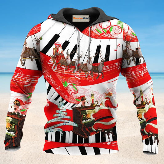 Christmas Music Love Red Style - 3D Hoodie