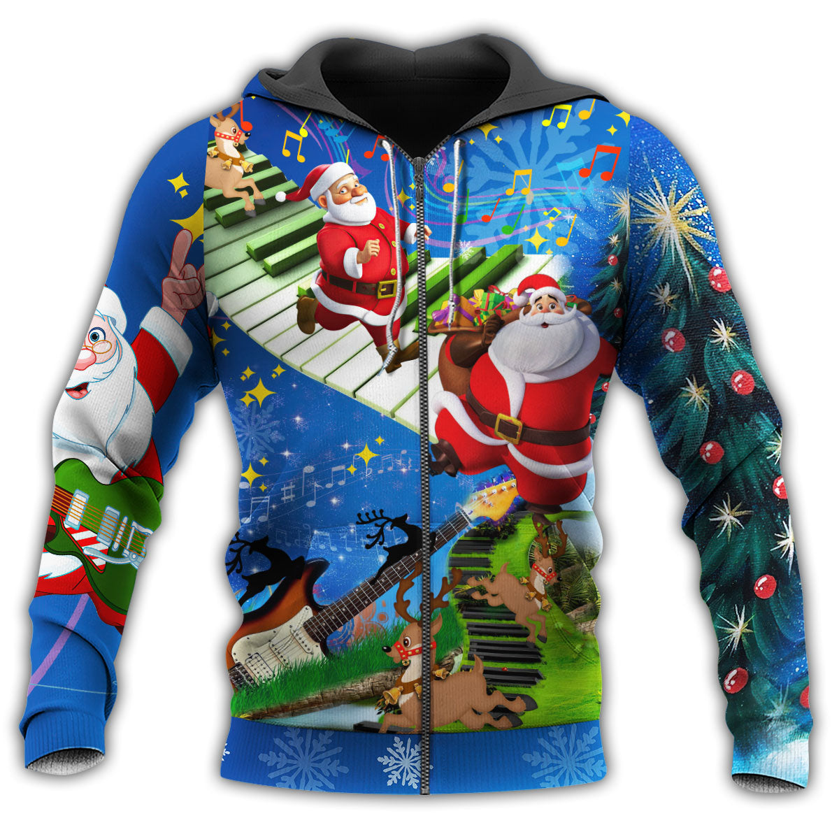 Christmas Musical Jump Style - 3D Hoodie2