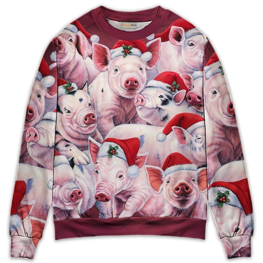 Christmas Piggies Funny Xmas Is Coming – Sweater - Ugly Christmas Sweater