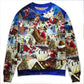 Christmas Rooftop Santa Busy Night – Sweater - Ugly Christmas Sweater