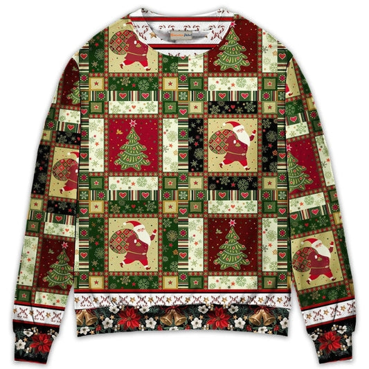 Christmas Santa And Fir Tree Style – Sweater - Ugly Christmas Sweater