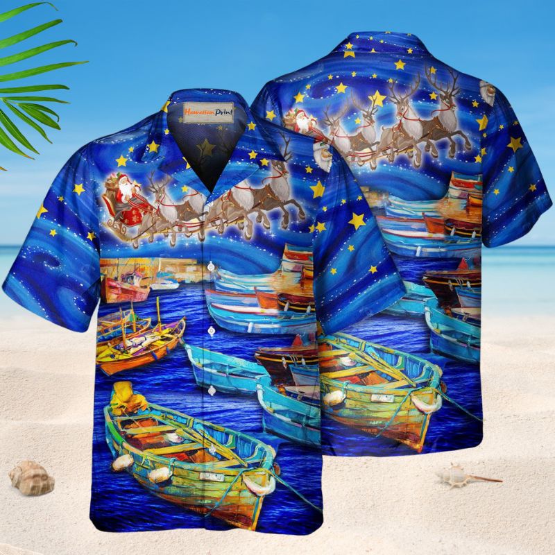 Christmas Santa Boat Style – Hawaiian Shirt