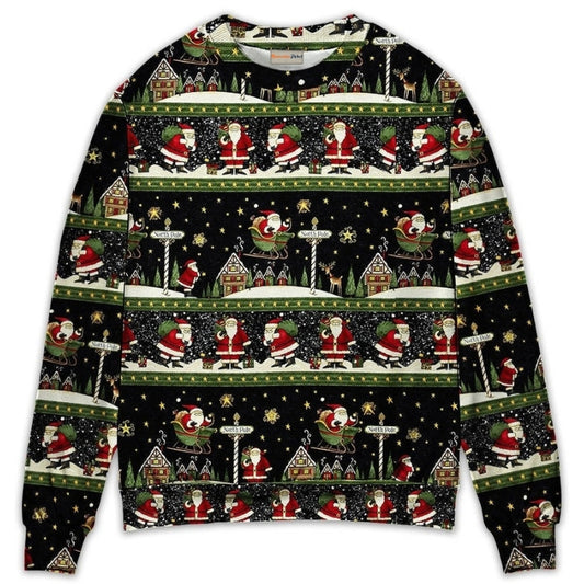 Christmas Santa Claus Big Night – Sweater - Ugly Christmas Sweater
