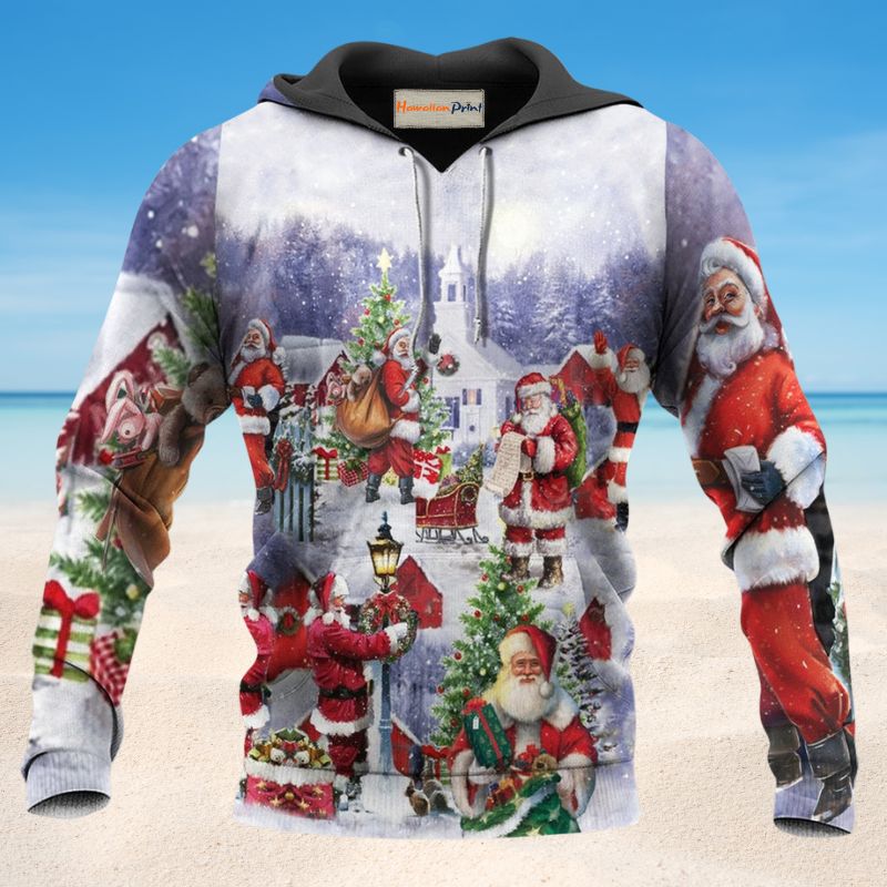 Christmas Santa Claus Is Coming - 3D Hoodie