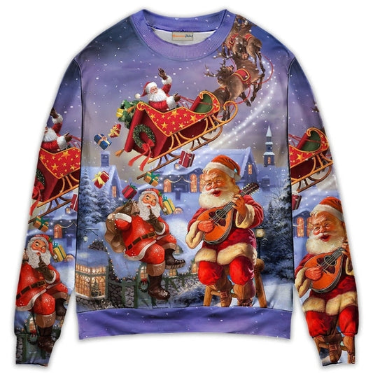 Christmas Santa Funny Art Style – Sweater - Ugly Christmas Sweater