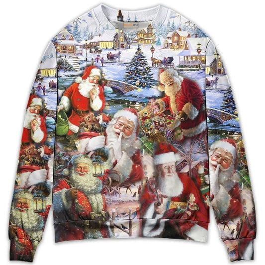 Christmas Santa Holiday Fun Quote – Sweater - Ugly Christmas Sweater