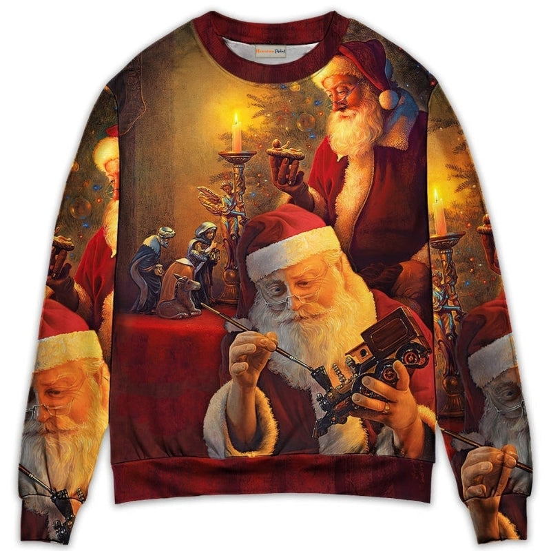 Christmas Santa Spirit Of Christmas Art – Sweater - Ugly Christmas Sweater