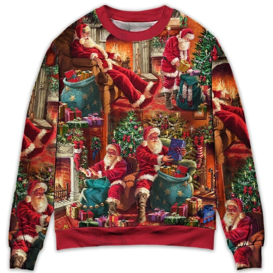 Christmas Santa Story Chilling Happy Xmas – Sweater - Ugly Christmas Sweater
