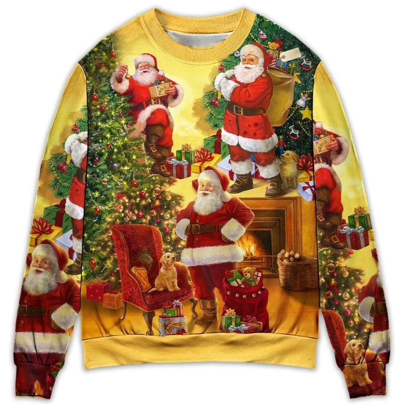 Christmas Santa Story Happy Xmas Art – Sweater - Ugly Christmas Sweater