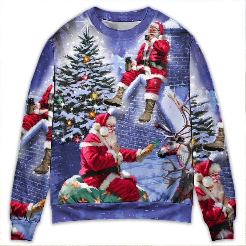 Christmas Santa Story Night Xmas Is Coming – Sweater - Ugly Christmas Sweater