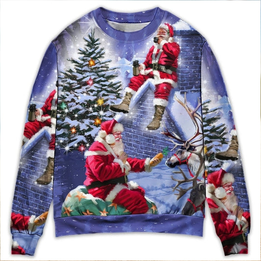 Christmas Santa Story Night Xmas Is Coming – Sweater - Ugly Christmas Sweater