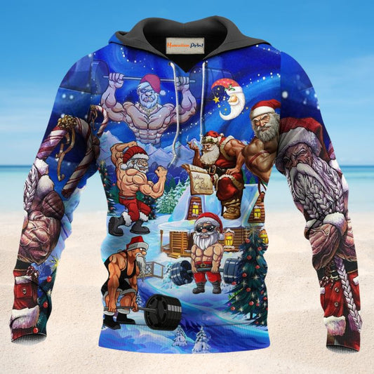 Christmas Santa Strong Style - 3D Hoodie